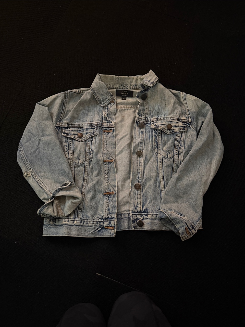 J. Crew Light Wash Denim Jacket - Light Blue
